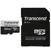 Памет Transcend 64GB micro SD w/ adapter U1, High Endurance