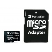 Памет Verbatim micro SDXC 128GB Class 10 (Incl. Adaptor)