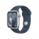 Часовник Apple Watch Series 9 GPS 41mm Silver Aluminium Case with Storm Blue Sport Band - S/M