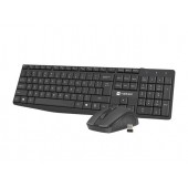 Комплект Natec Set 2 in 1 Keyboard Black Squid + Mouse Wireless US Layout