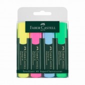 Комплект текст маркери Faber-Castell 1548 Скосен връх 1-5 mm 4 цвята