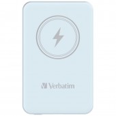 Външна батерия Verbatim MCP-5BE Power Pack 5000 mAh with UBS-C® PD 20W / Magnetic Wireless Charging 15W Blue