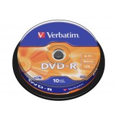 Медия Verbatim DVD-R AZO 4.7GB 16X MATT SILVER SURFACE (10 PACK)