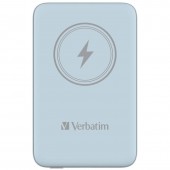 Външна батерия Verbatim MCP-10BE Power Pack 10000 mAh with UBS-C® PD 20W / Magnetic Wireless Charging 15W Blue