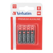 Батерия Verbatim ALKALINE BATTERY AAA 4 PACK (HANGCARD)