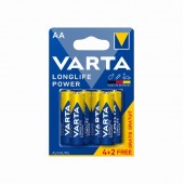 Батерия Varta Longlife Power LR6/AA Алкална, 1.5V, 4+2 бр.