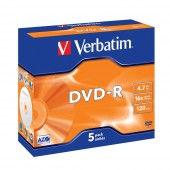 Медия Verbatim DVD-R AZO 4.7GB 16X MATT SILVER SURFACE (5 PACK)