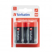 Батерия Verbatim ALKALINE BATTERY D 2 PACK (HANGCARD)