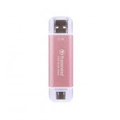 Твърд диск Transcend 2TB, USB External SSD, ESD310P, USB 10Gbps, Type C/ A, Pink