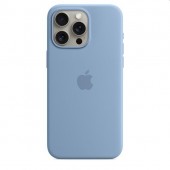 Калъф Apple iPhone 15 Pro Max Silicone Case with MagSafe - Winter Blue