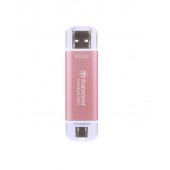 Твърд диск Transcend 512GB, USB External SSD, ESD310P, USB 10Gbps, Type C/ A, Pink