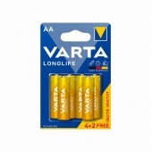 Батерия Varta Longlife LR6/AA Алкална, 1.5V, 4+2 бр.