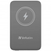 Външна батерия Verbatim MCP-10GY Power Pack 10000 mAh with UBS-C® PD 20W / Magnetic Wireless Charging 15W Grey