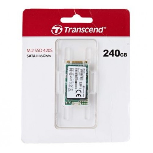 Твърд диск Transcend 240GB, M.2 2242 SSD 420S, SATA3, TLC-1