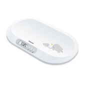 Везна Beurer BY 90 baby scale, Data transfer via Bluetooth, Automatic and manual hold function, Curved weighing surface, 10 Measurement memory spaces