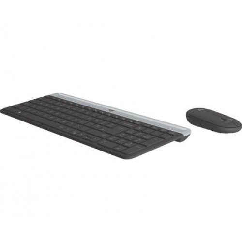 Комплект Logitech Slim Wireless Keyboard and Mouse Combo MK470 - GRAPHITE-1