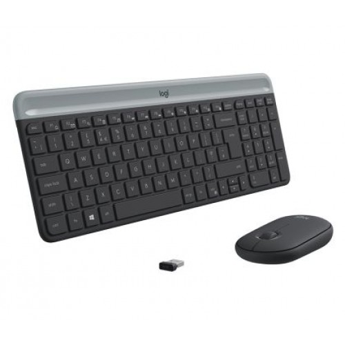 Комплект Logitech Slim Wireless Keyboard and Mouse Combo MK470 - GRAPHITE-3