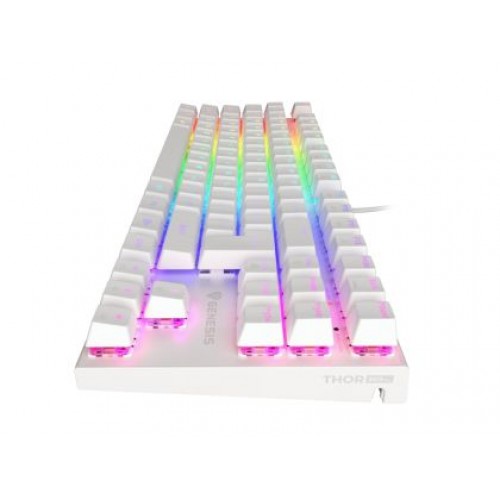 Клавиатура Genesis Gaming Keyboard Thor 303 TKL White RGB Backlight US Layout Brown Switch-2