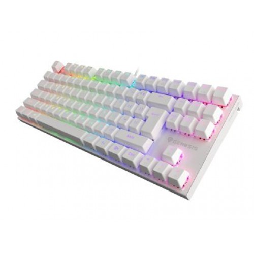 Клавиатура Genesis Gaming Keyboard Thor 303 TKL White RGB Backlight US Layout Brown Switch-3
