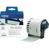 Консумативи за принтери Консуматив Brother DK-22205 Roll White Continuous Length Paper Tape 62mmx30.48M (Black on White)