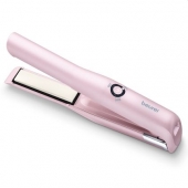 Преса Beurer HS 20 cordless hair straightener, Battery operation ,cordless, Ceramic and tourmaline-coated hot plates, 3 temperature settings from 160°C to 200°C, LED display, Cordless operation for 20 minutes, Lithium-ion battery,Plate locking system