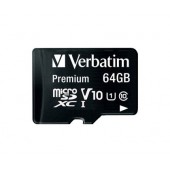Памет Verbatim Premium micro SDXC 64GB Class 10 (Incl. Adaptor)