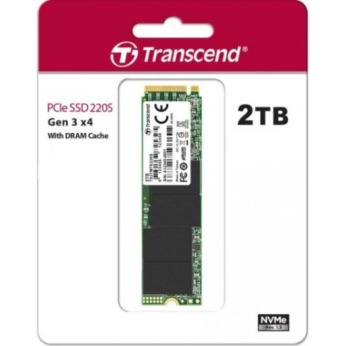 Твърд диск Transcend 2TB, M.2 2280, PCIe Gen3x4, M-Key, 3D TLC, with Dram-1