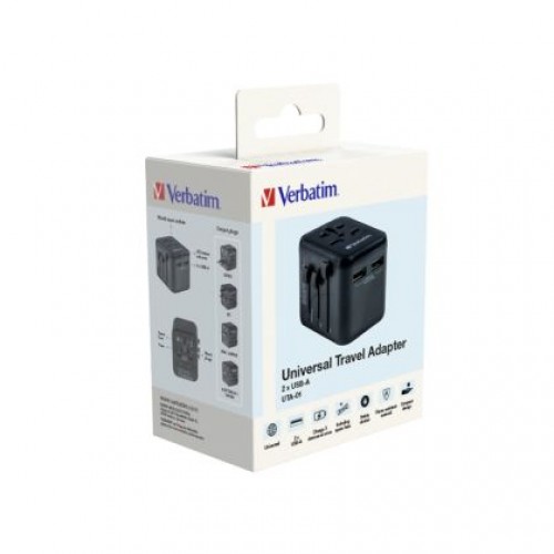 Адаптер Verbatim UTA-01 Universal Travel Adapter with 2 x USB-A ports-8