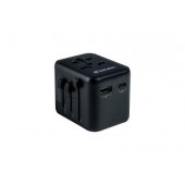 Адаптер Verbatim UTA-02 Universal Travel Adapter with 1 x USB-C PD 20W / 1 x USB-A QC 3.0