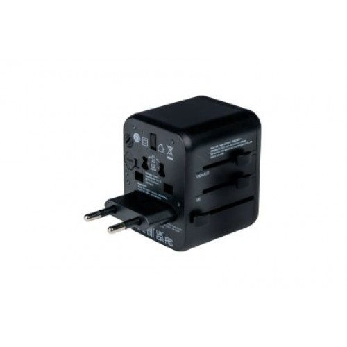 Адаптер Verbatim UTA-02 Universal Travel Adapter with 1 x USB-C PD 20W / 1 x USB-A QC 3.0-3