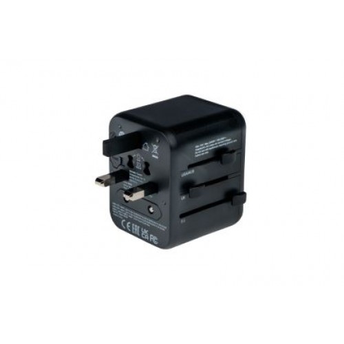 Адаптер Verbatim UTA-02 Universal Travel Adapter with 1 x USB-C PD 20W / 1 x USB-A QC 3.0-4
