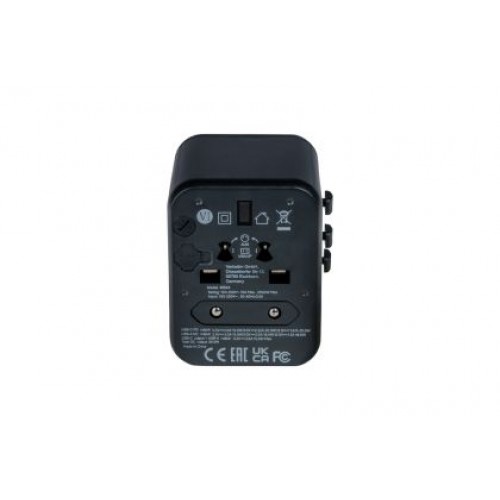 Адаптер Verbatim UTA-02 Universal Travel Adapter with 1 x USB-C PD 20W / 1 x USB-A QC 3.0-7