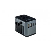 Адаптер Verbatim UTA-03 Universal Travel Adapter with 1 x USB-C PD 30W & QC 3.0 / 2 x USB-C / 2 x USB-A