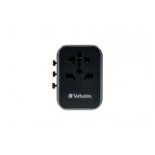 Адаптер Verbatim UTA-03 Universal Travel Adapter with 1 x USB-C PD 30W & QC 3.0 / 2 x USB-C / 2 x USB-A