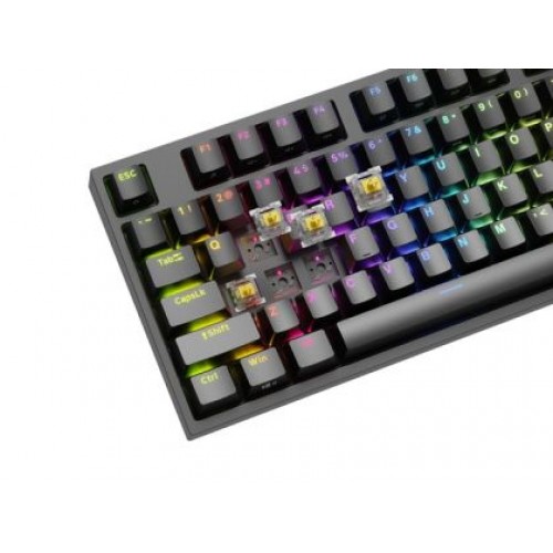 Клавиатура Genesis Gaming Keyboard Thor 404 TKL Black RGB Backlight US Layout Yellow Switch-1