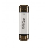 Твърд диск Transcend 1TB, External SSD, ESD310S, USB 10Gbps, Type C/A, Silver