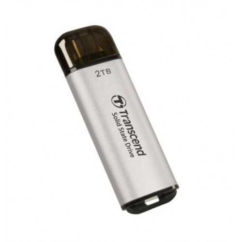 Твърд диск Transcend 2TB, USB External SSD, ESD300S, USB 10Gbps, Type C, Silver-1