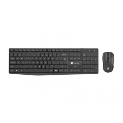 Комплект Natec Set 2 in 1 Keyboard Black Squid + Mouse Wireless US Layout-1