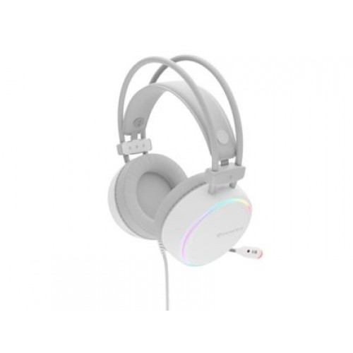 Слушалки Genesis Headset Neon 613 With Microphone RGB Illumination White-2