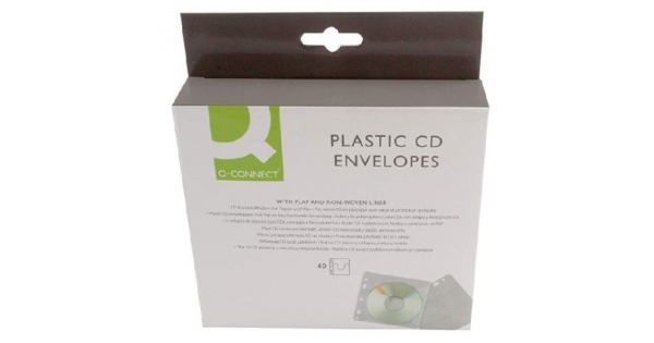 Джоб за CD с перфорация бял 40 бр.
