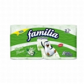 Тоалетна хартия Familia 100% целулоза, трипластова 8 бр. Muguet Flowers