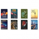 Тетрадка Black&White Girl Mix Меки корици, А5 80 л. с широки редове