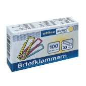 Кламери Office Point Цветни 33 mm, 100 бр.