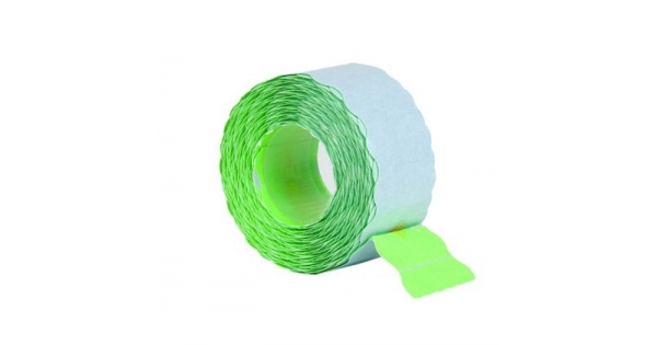 Етикети за маркиращи клещи 26x16 mm 1000 етик./ролка Зелен неон