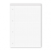 Блокнот Black&White А4 50 л. с квадратчета, Бял