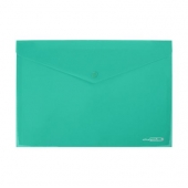 Папка джоб с копче Office Point De Luxe PP, А4 Зелена