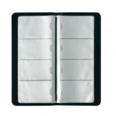 Визитник Herlitz За 128 визитки, 120x274x10 mm Черен