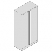 Метален шкаф Практик AM 1891 С три рафта, 91.5x45.8x183 cm Сив