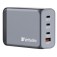 Зарядно устройство Verbatim GNC-240 GaN Charger 4 Port 240W USB A/C (EU/UK/US)