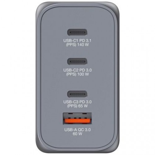 Зарядно устройство Verbatim GNC-240 GaN Charger 4 Port 240W USB A/C (EU/UK/US)-1